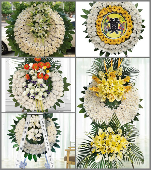 山东青岛莱西市龙水街道杨格庄村花圈速递